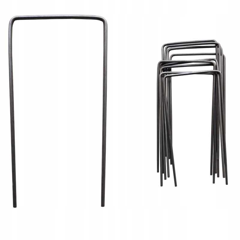 Metaliniai smeigtukai įvairių tipų agrotekstilei, agrotekstilei ir geotekstilei tvirtinti prie žemės, taip pat smeigtukai kurmių