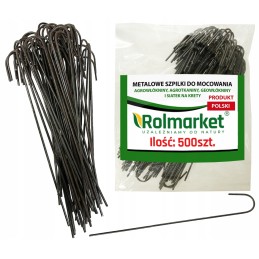 ✨ ilgi metaliniai kaiščiai agrotekstilei, agrotekstilei ir geotekstilei tvirtinti, modelis 'j' kmj500r 25cm - (500 vnt.)