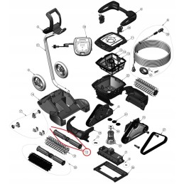 Zodiac cyclon x rc4400 dulkių siurblio šepečio volelis