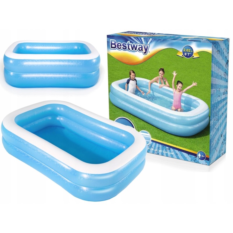 Didelis pripučiamas baseinas 262x175x51 bestway 54006