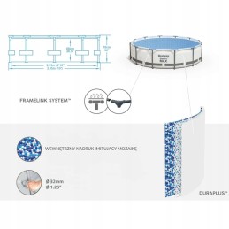 Bestway rėmo baseinas 4 678l 305 x 76cm 56406