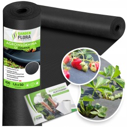 Agro GF nuo piktžolių agrotekstilė 1,6x50m juoda piktžolėms stora 100g