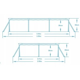 Baseinas su rėmu 300 x 201 x 66 cm