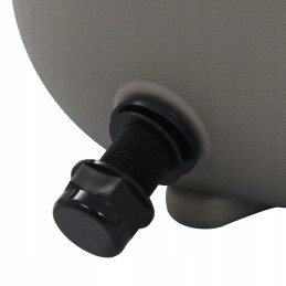 Vidaxl smėlio baseino filtras su 4 krypčių vožtuvu, pilkas 350 mm