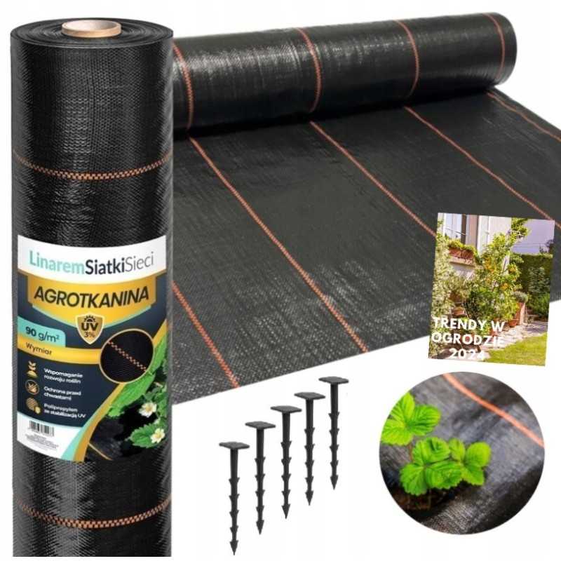 Žemės ūkio audinys stiprus 1 1x50 m juodas augintas audinys storas 90g m2 tvarus smūgis