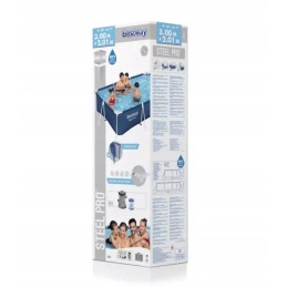 Prabangus plieninis profesionalaus rėmo baseinas 300x201x66