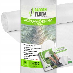 Balta žieminė agrotekstilė gf 1,6x300m užvalkalas agrotekstilė atsilieka 17g