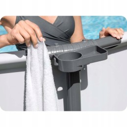 Didelis karkasinis sodo baseinas, saugus vasarai