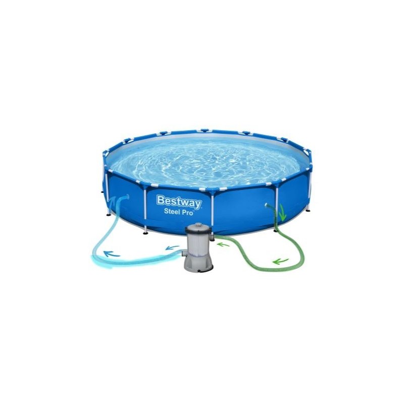 Karkasinis baseinas 3, 66mx76cm, baseinas su filtravimo skysčiu