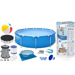 Bestway baseino rinkinys 366m x 76cm plieno pro 16in1