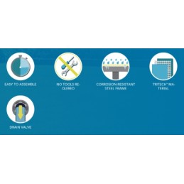 Bestway baseino rinkinys 366m x 76cm plieno pro 16in1