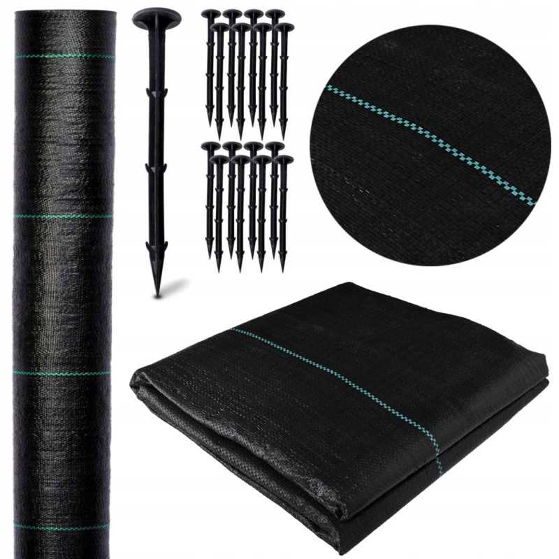 Žemės ūkio audinys augintas audinys juodas 110x 10000 cm 70 g m2