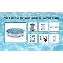 Sodo karkasinis baseinas 366x76 cm bestway 56416