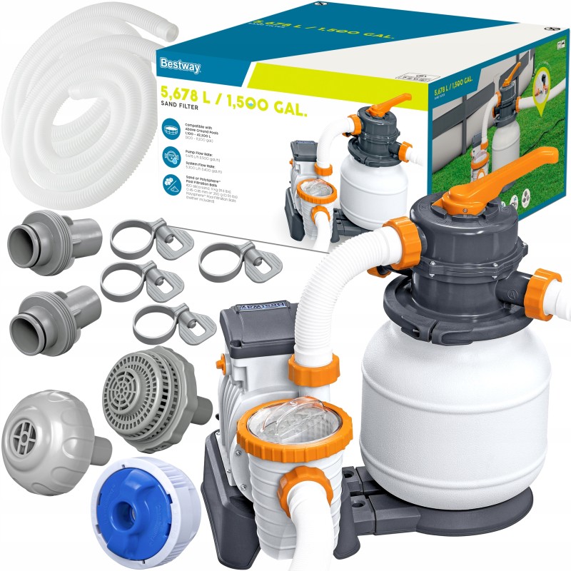 Smėlio filtro siurblys baseinams bestway 5678l h 58497