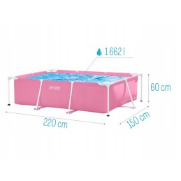 Plieninis sodo baseinas 220x150x60 intex 28266 rinkinys 13in1 modelis 2024 m.
