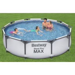 Apvalaus rėmo sodo baseino plieninis pro max bestway 56408