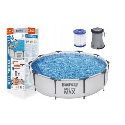 Apvalaus rėmo sodo baseino plieninis pro max bestway 56408