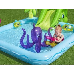Vaikų baseinas su pripučiama sodo čiuožykla