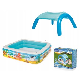 Vaikų baseinas su stogu 140 x 140 x 114 cm b