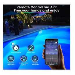 Povandeninio baseino apšvietimas, spalvingas 10W LED