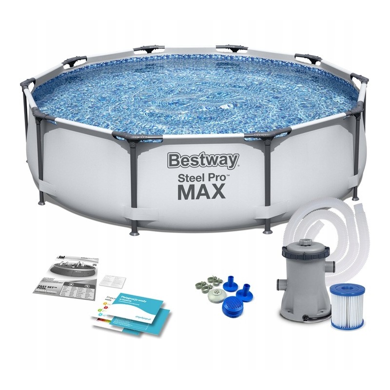 Plieninis sodo baseinas 305 x 76 cm rinkinys 9in1 bestway 56408