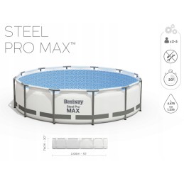 Bestway rėmo baseinas 4678l 305x76cm 8in1 56408