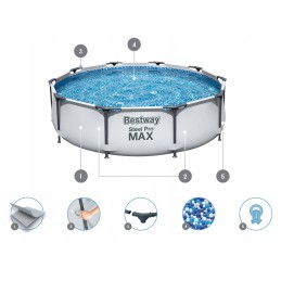 Bestway rėmo baseinas 4678l 305x76cm 8in1 56408