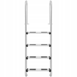 Nerūdijančio plieno baseino kopėčios, 4 pakopos, 1570 mm