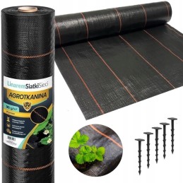 Agrotekstilė 90g juoda rulone 1,1x50m agrotekstilė su UV stabilizatoriumi 3% nuo piktžolių
