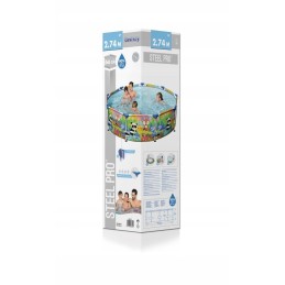 Bestway plieninis pro karkasinis baseinas vaikams bestway pasaulio gyvūnai 274x6