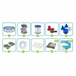 Plieninis sodo baseinas 305 x 76 cm rinkinys 9in1 bestway 56408