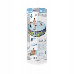 Plieninis profesionalus baseinas vaikams bestway gyvūnų pasaulis 305x66cm 10ft