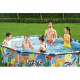 Plieninis profesionalus baseinas vaikams bestway gyvūnų pasaulis 305x66cm 10ft