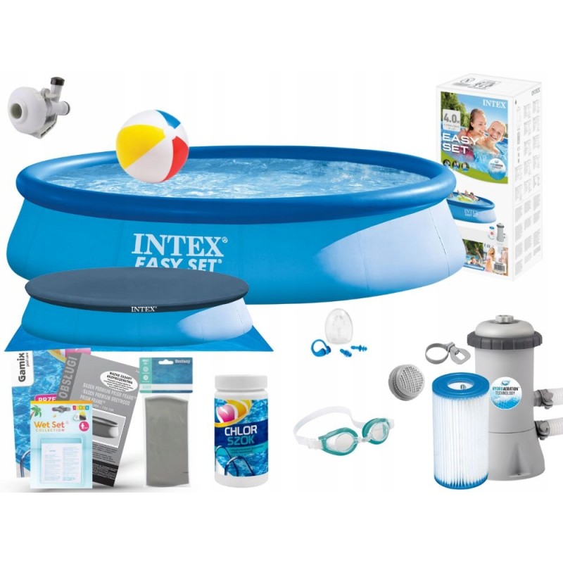 Išplečiamas sodo baseinas 396x84 intex 28142 rinkinys 15in1 modelis 2024