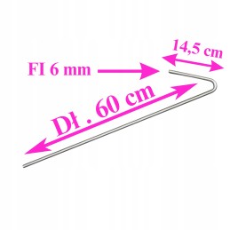 Inkariniai kaiščiai geotinklei geotinklelis 60cm. 50 vnt.