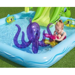 Pripučiama žaidimų aikštelė, baseinas, čiuožykla, fontanas akvariumas bestway 53052