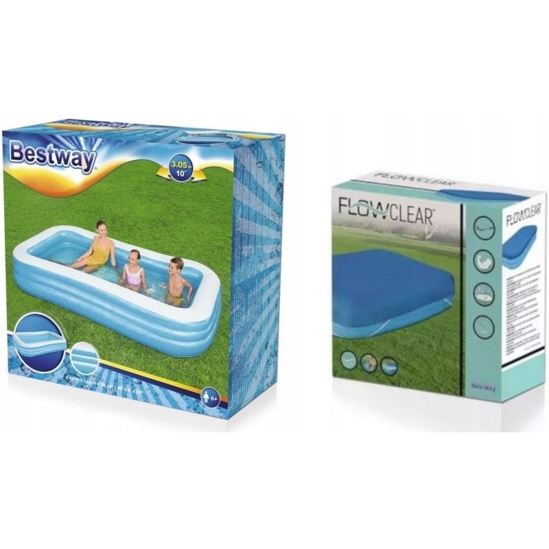 Didelis pripučiamas baseinas, bestway 305x1 baseino danga