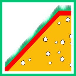 Biotekstilės geotekstilės neaustinis audinys su žolės sėklomis, matmenys 2,2 m x 10 m