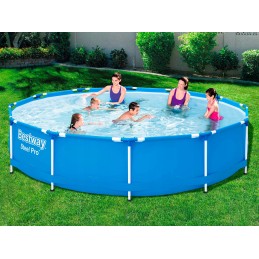 Bestway 366 rėmo šeimos baseinas 76 cm 12 pėdų siurblys