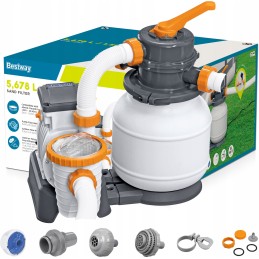Veiksmingas, stiprus smėlio siurblys baseinui 5678 lh bestway 58497
