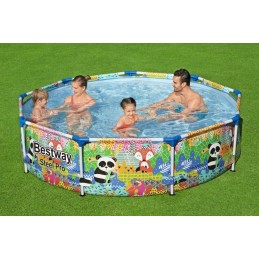 Plieninis profesionalus baseinas vaikams geriausio pasaulio gyvūnams 274x66cm 9ft