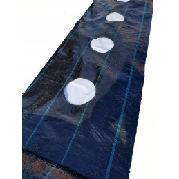 Žemės ūkio audinys didelės skylės tujoms kas 80cm 1 1x50m