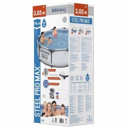 Didelis 3-in-1 rėmo sodo baseinas 305x76 + nemokamai