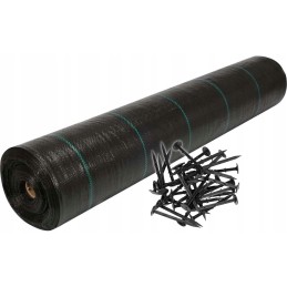 Agrotekstilė 90 g - 1,6x50 m + agrotekstilės kaiščiai