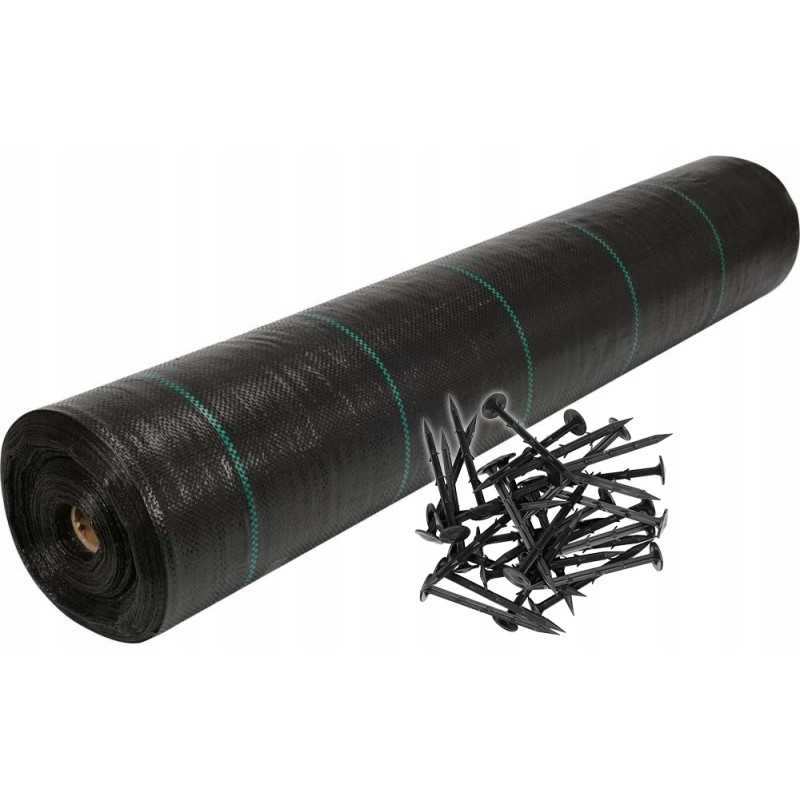 Agrotekstilė 90 g - 1,6x50 m + agrotekstilės kaiščiai