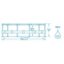 12in1 rėmo baseinas pro max 366x76 bestway 56416