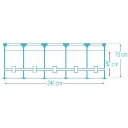 Plieninis sodo baseinas 244x76 intex 28290 komplektas 13in1 modelis 2024 m.