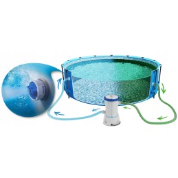 Sodo baseino rėmas 366 x 76 cm komplektas