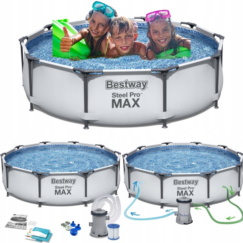 Bestway sodo rėmo baseinas 305 x 76 cm, 9 viename komplektas