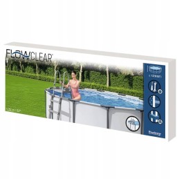 Bestway 4 pakopų flowclear baseino kopėčios 132cm